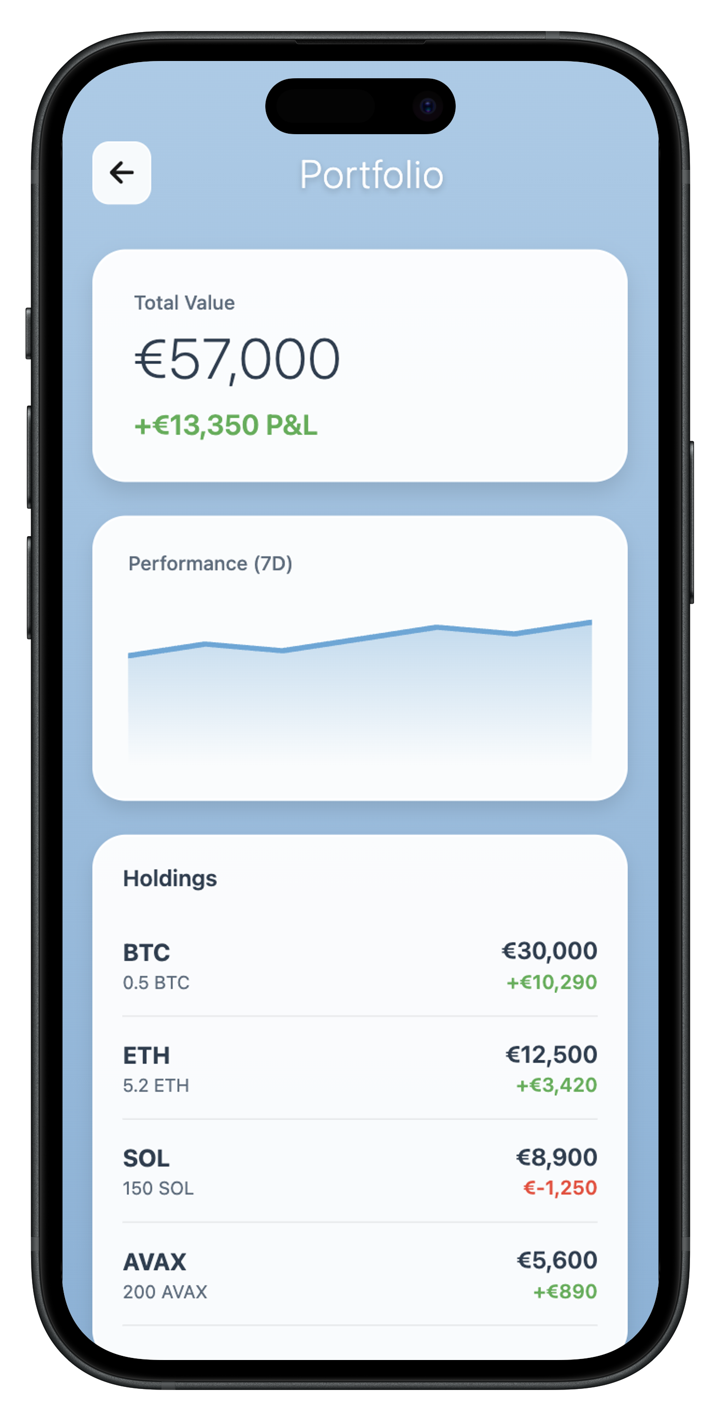 Portfolio view